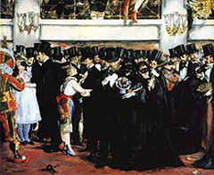 Gemaskerd bal in de opera van Édouard Manet